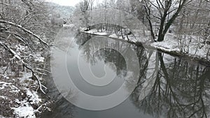 Winter view of Pancharevo lake, Bulgaria