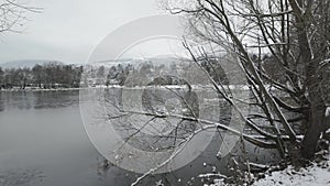 Winter view of Pancharevo lake, Bulgaria