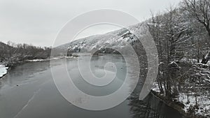 Winter view of Pancharevo lake, Bulgaria
