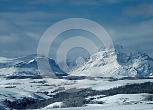 Winter View of Rising Wolf Mountain