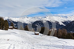 Winter view from Schatzalp above Davos