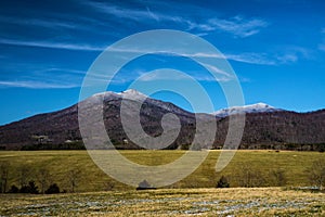 Winter View of Sharp Top Mountain and Flat Top Mountain