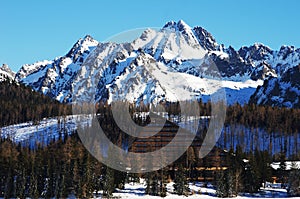 Winter view of Strbske Pleso