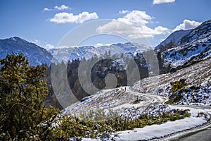 Winter view towards Borrowdale