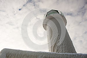Winter view of the Ventspils Lighthouse, Latvia