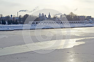 Winter View of the Yaroslav's Court in Veliky photo