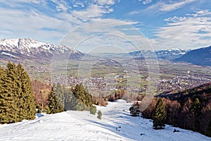 Winter views of Rhine valley