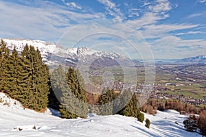 Winter views of Rhine valley