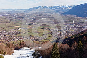 Winter views of Rhine valley