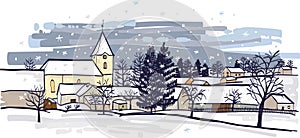 Winter village