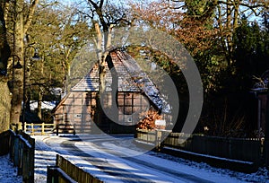 Winter in the Village Krelingen, Walsrode, Lower Saxony