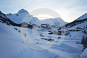 Winter Village Lech, Austria at the Alps