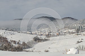 Winter Village Scenery