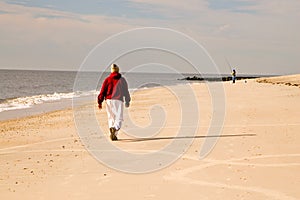 Winter Walk on Beach