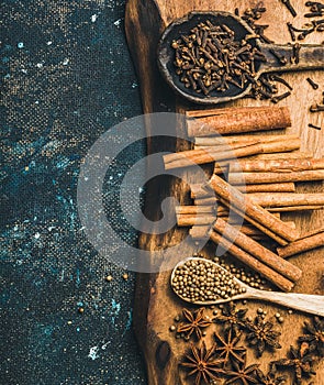 Winter warming spices for baking or cooking mulled wine