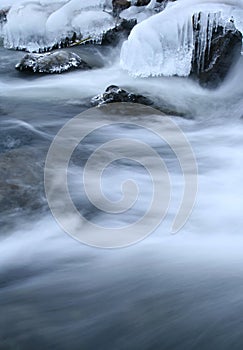 A winter waterfall