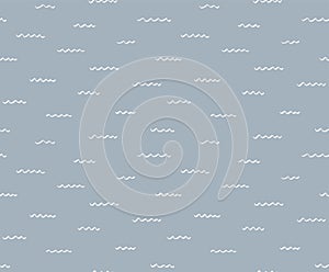 Winter waves, simple childish seamless pattern