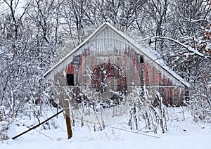 Winter White Barn