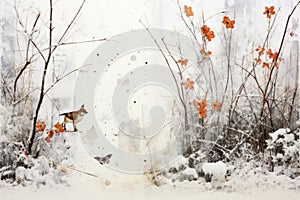 Winter Wildlife Tracks - Generative AI