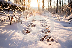 Winter Wildlife Tracks - Generative AI