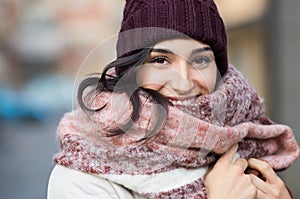 Winter woman outdoor