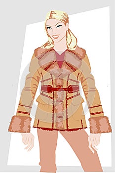 Winter women's clothes.