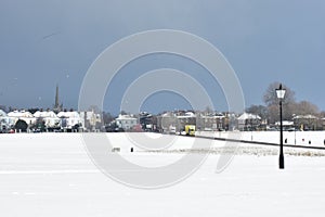 A winter wonderland in the fields