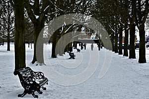 Winter wonderland in London city