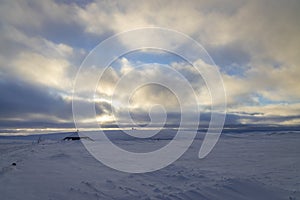 Winter wonderland at the Nordkapp on MagerÃ¸ya