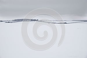 Winter Yorkshire Wolds Landscape