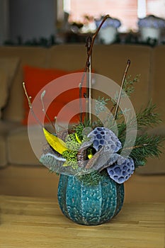 Winterdecoration on table