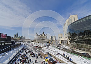 Winterlude Rideau Canal in Ottawa
