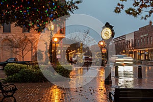 Christmas decorations in the city of Winters, California