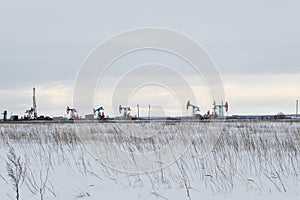 Winters industrial landscape