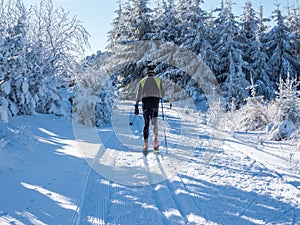 Wintersport in germany Fichtelberg saxony