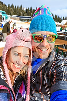 Wintersport selfie portrait