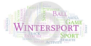 Wintersport word cloud.