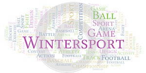 Wintersport word cloud.