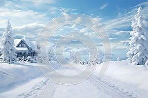 Winterthemed digital backgrounds for virtual