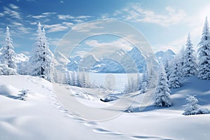 Winterthemed digital backgrounds for virtual