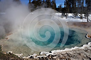 Wintertime image in Yellowstone National Park.