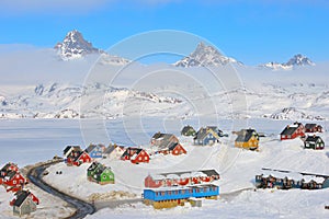 Wintertime in Tasiilaq, Greenland photo