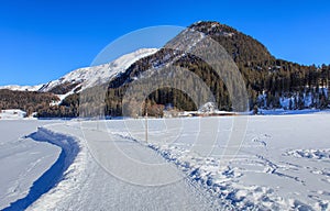 Wintertime vew in Davos, Switzerland
