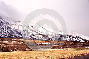 Wintrer autumn landscape from Iceland