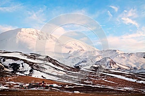 Wintry autumn landscape from Iceland