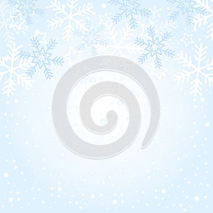 Wintry Background with Snowflakes decoration elements snow background