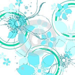 Wintry floral pattern