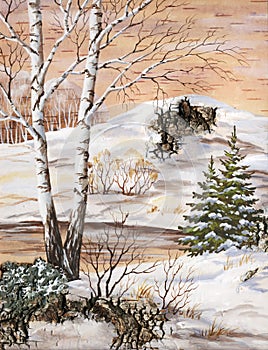 Wintry landscape