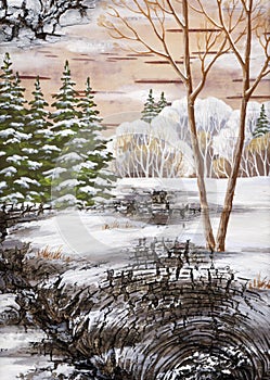 Wintry landscape