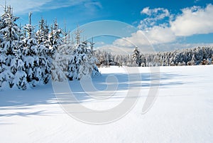 Wintry landscape scenery